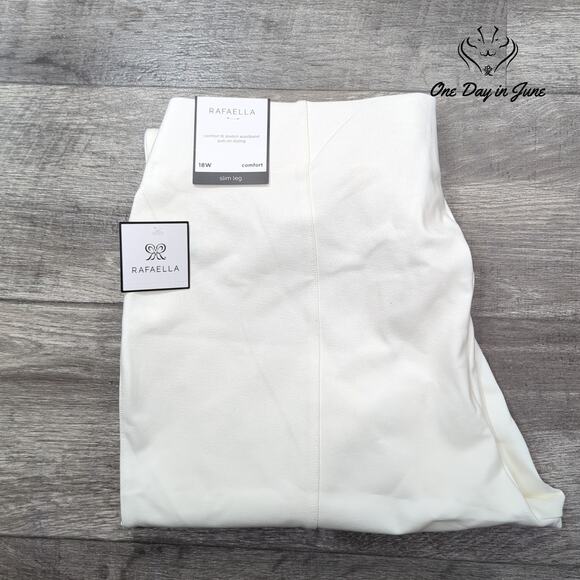 Rafaella Plus Size Slim Leg Comfort Waist Pants Size 18W - Picture 6 of 6